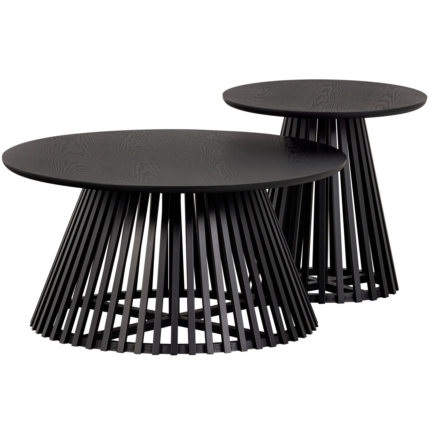 Apvalus medinis staliukas SLATS HIGH