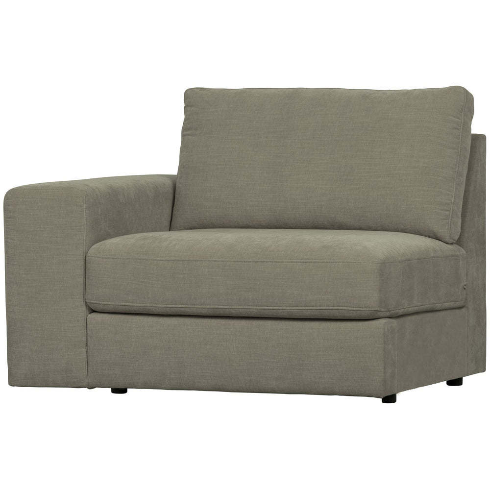Module With Armrest FAMILY SINGLE, left, Warm grey shade