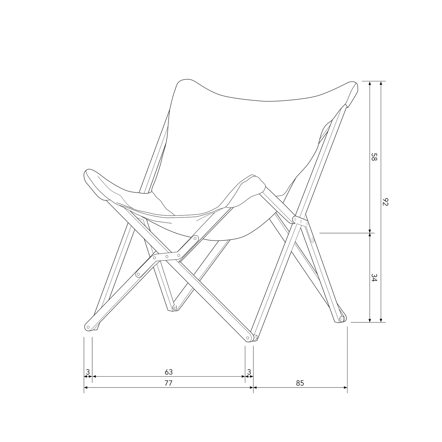 Sulankstoma kėdė LAZY AFTERNOON, žalia