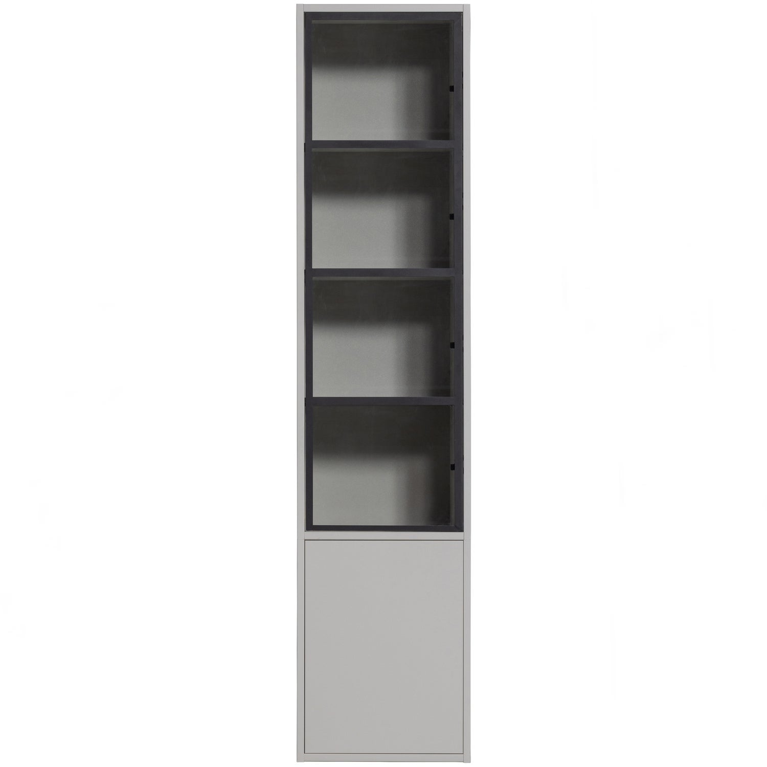 Vitrina BASIC, 2 durys, miglos pilka