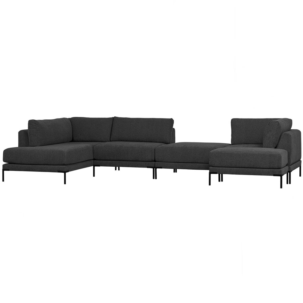 Leisure element COUPLE, left, velvet, dark grey