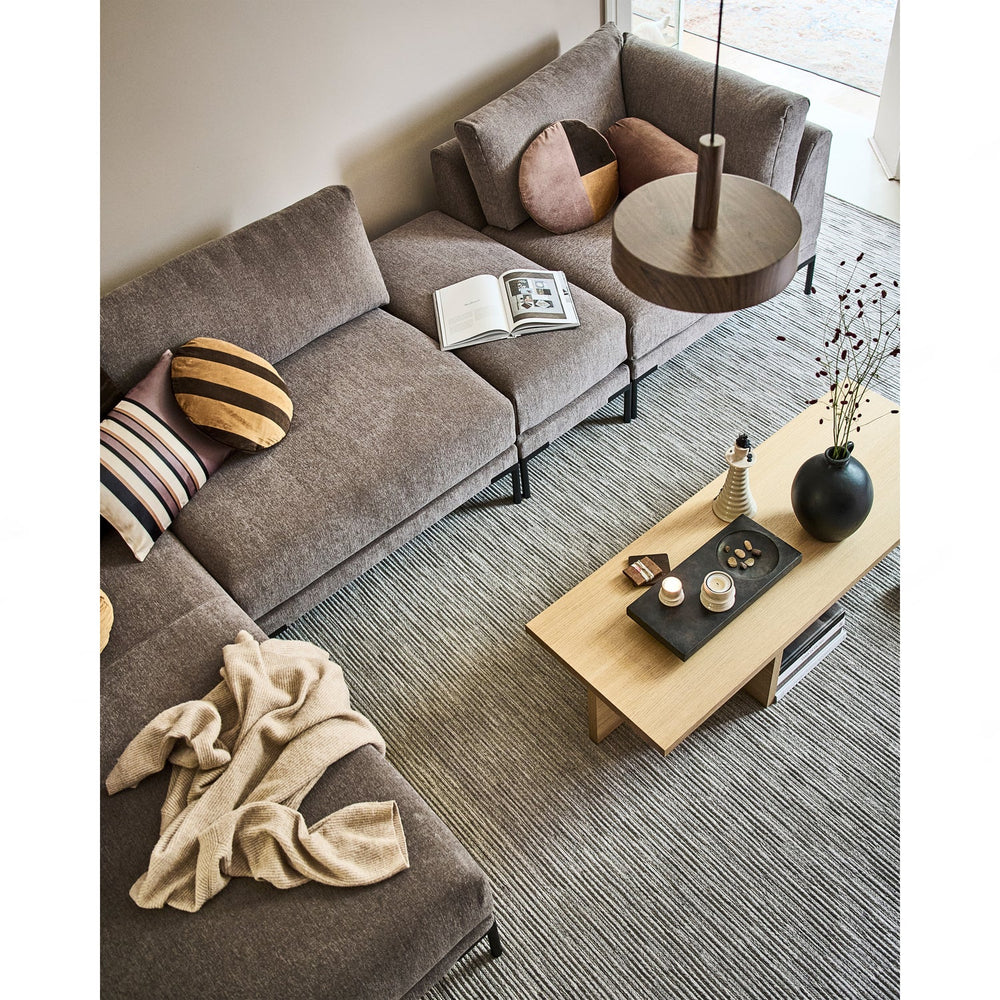 Leisure element COUPLE, left, velour, grey-brown