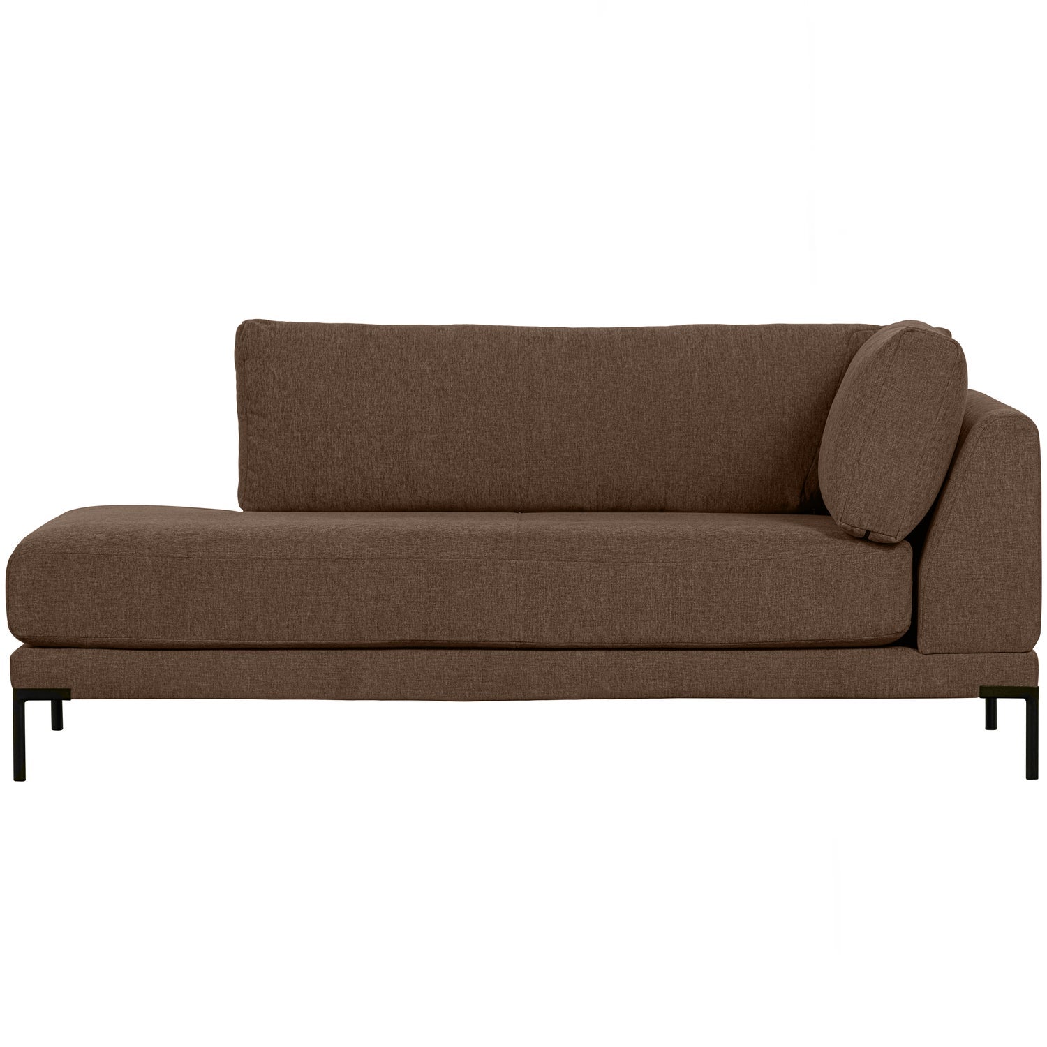 Recliner COUPLE, left, velour, chocolate