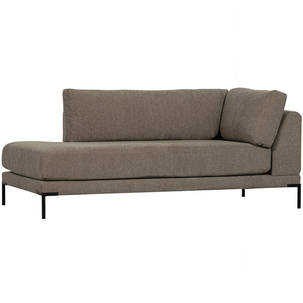 Leisure element COUPLE, left, velour, grey-brown