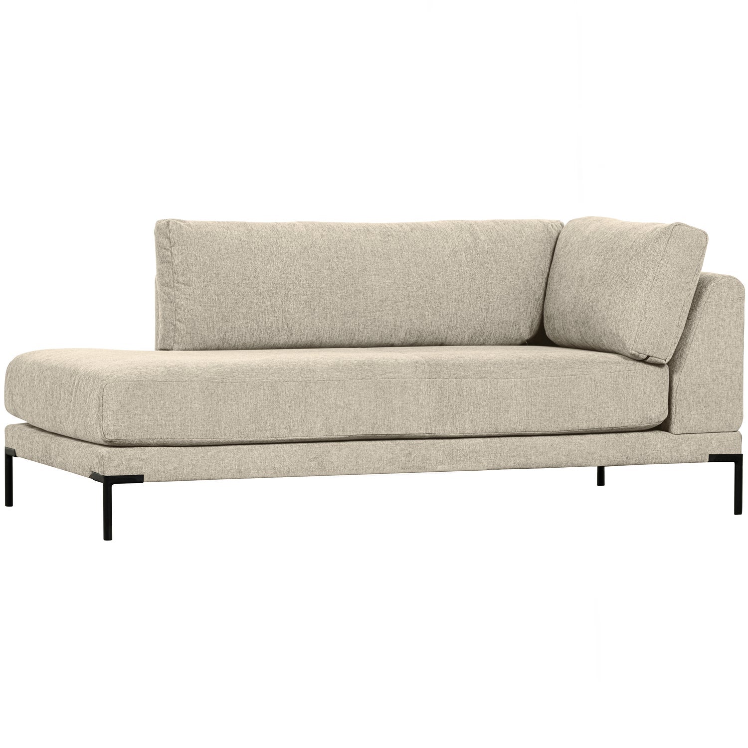 Recliner COUPLE, left, velour, beige
