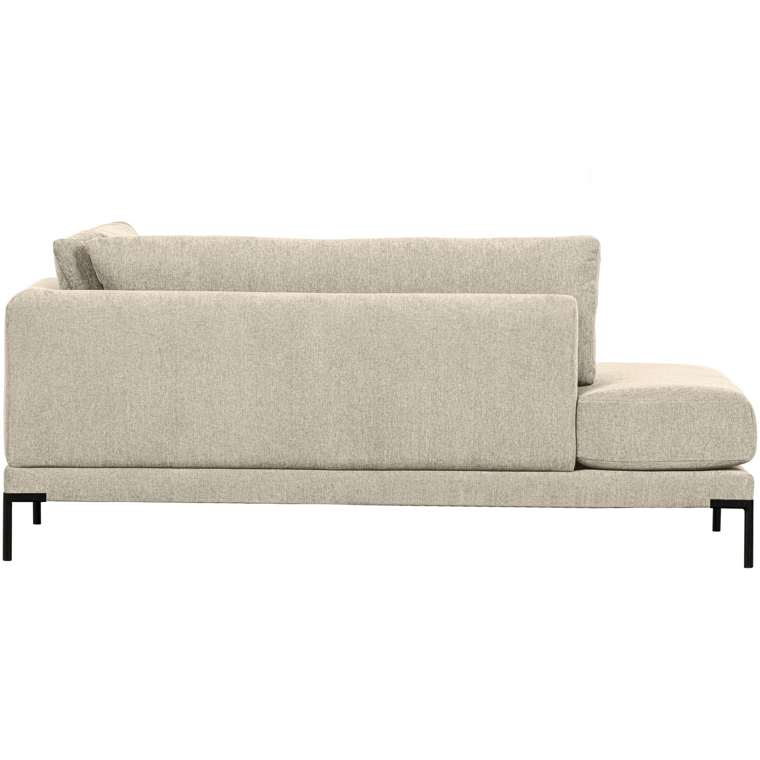 Recliner COUPLE, left, velour, beige