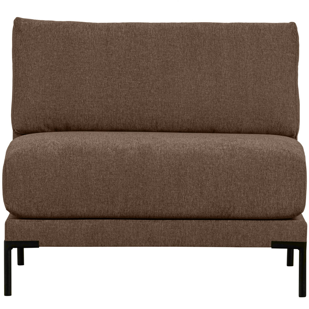 Two-seater module COUPLE, velvet, chocolate brown