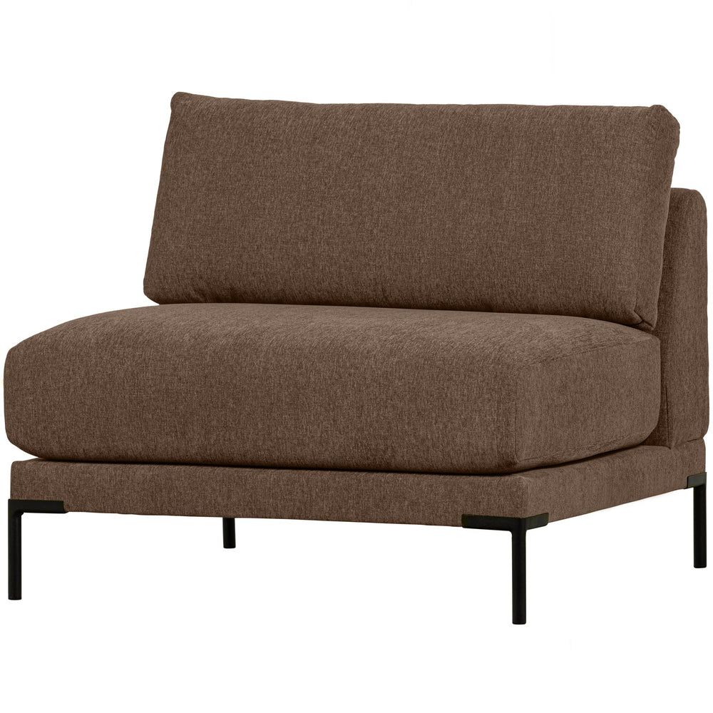 Two-seater module COUPLE, velvet, chocolate brown