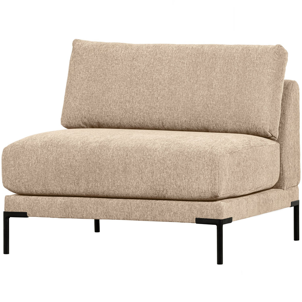 Two-seater module COUPLE, velour, natural melange