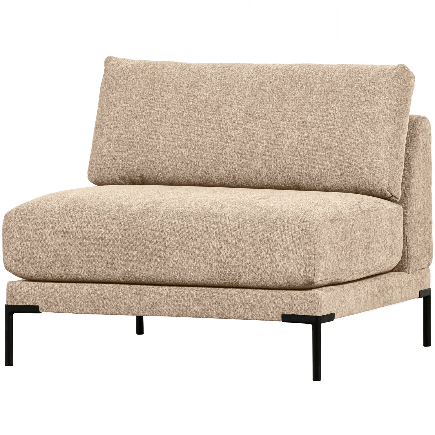 Two-seater module COUPLE, velour, natural melange
