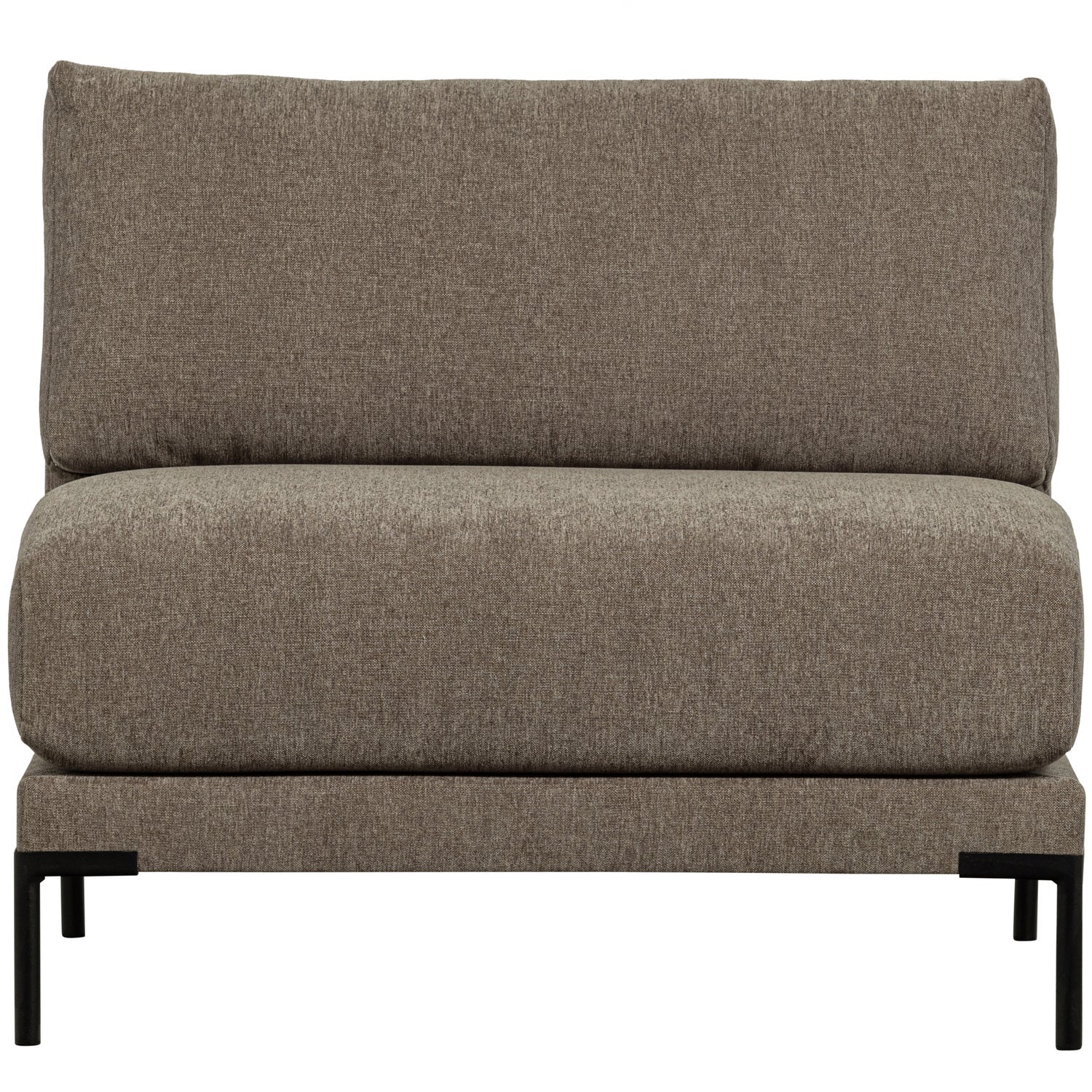 Two-seater module COUPLE, velour, taupe
