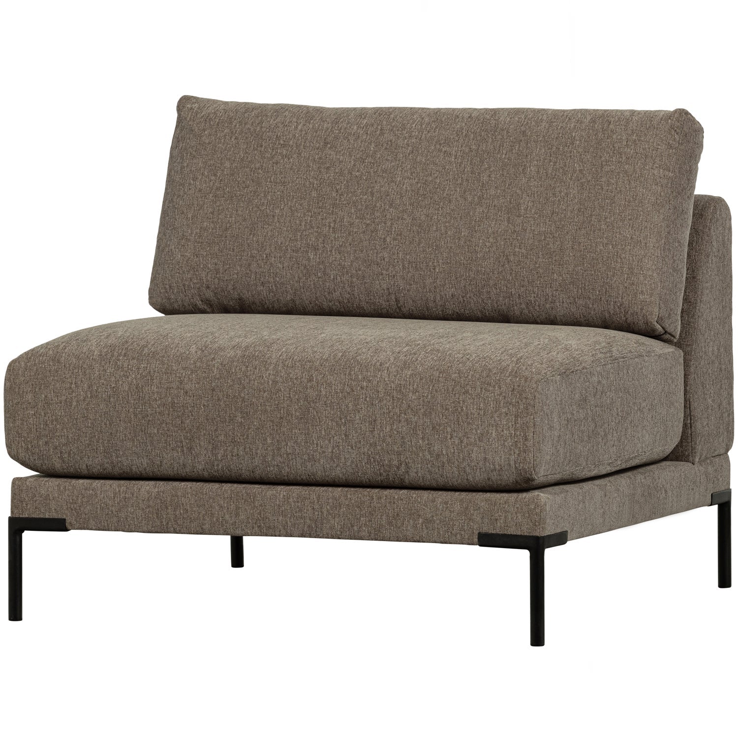 Two-seater module COUPLE, velour, taupe