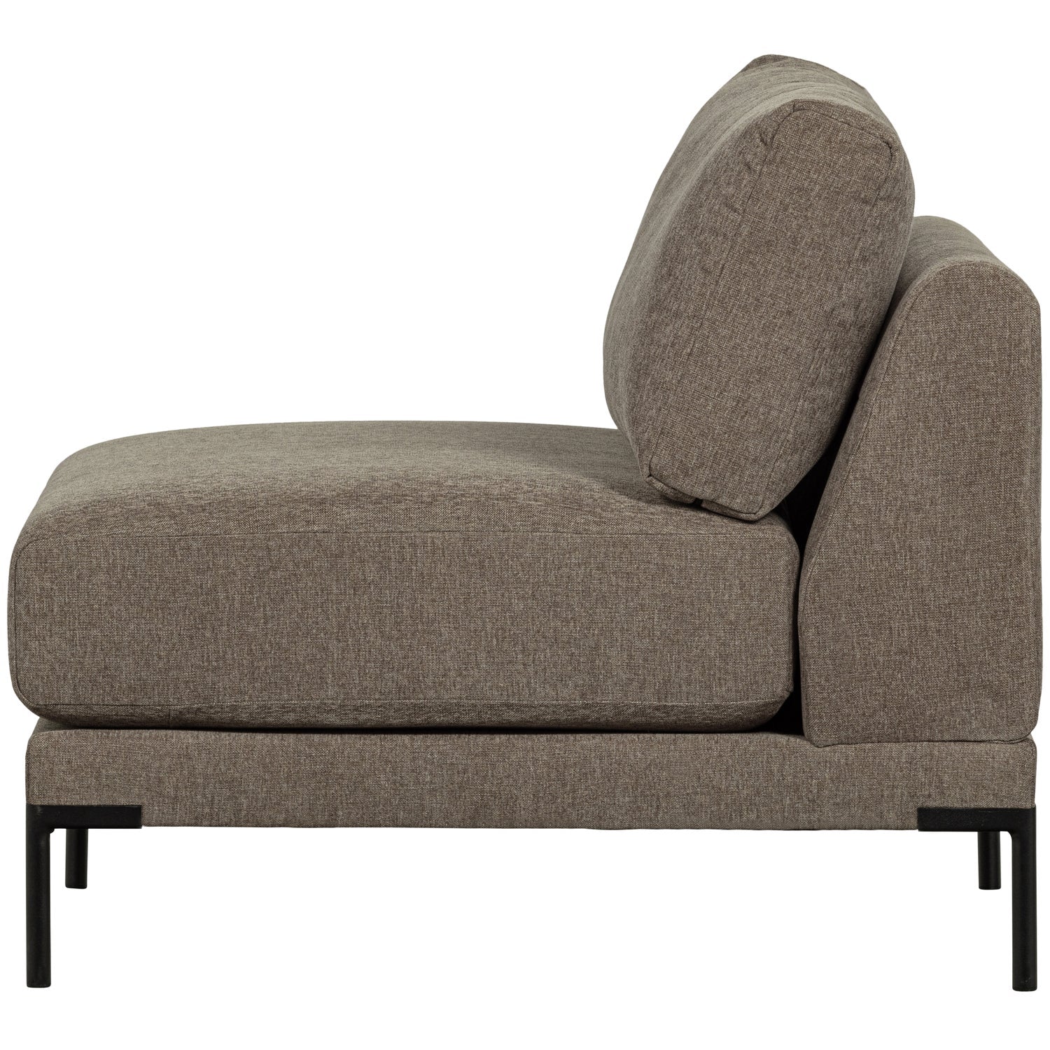 Two-seater module COUPLE, velour, taupe