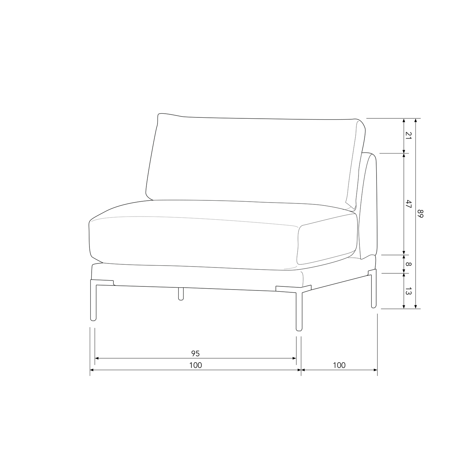 Recliner COUPLE, left, velour, chocolate