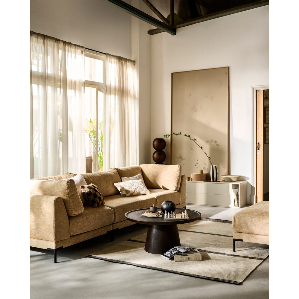 Corner element COUPLE, velvet, butter melange