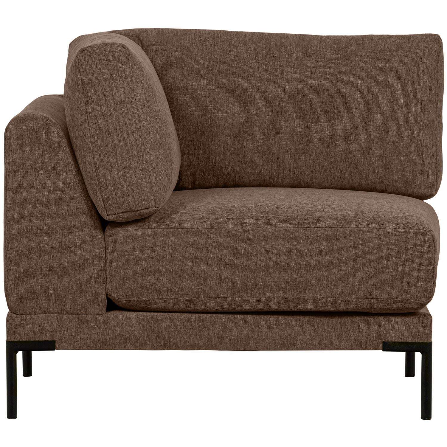 Corner element COUPLE, velour, chocolate