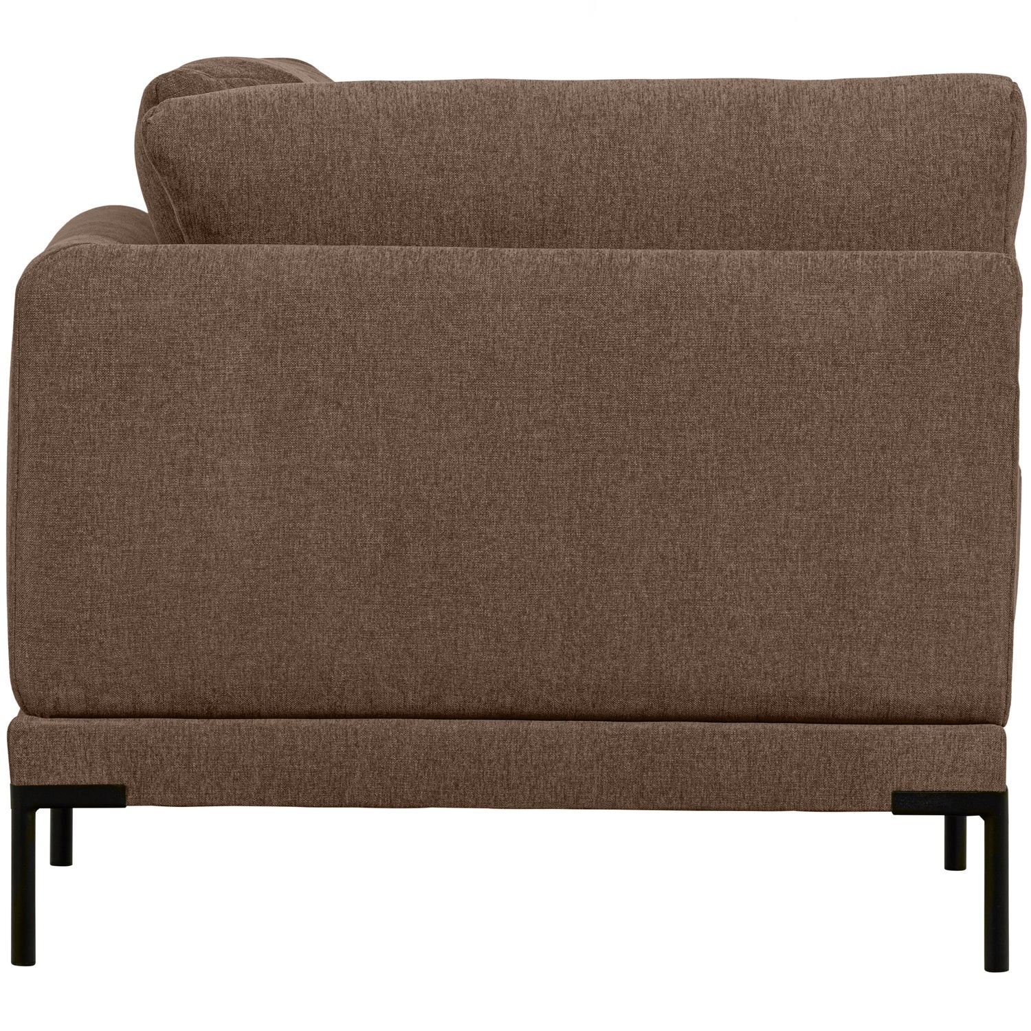Corner element COUPLE, velour, chocolate
