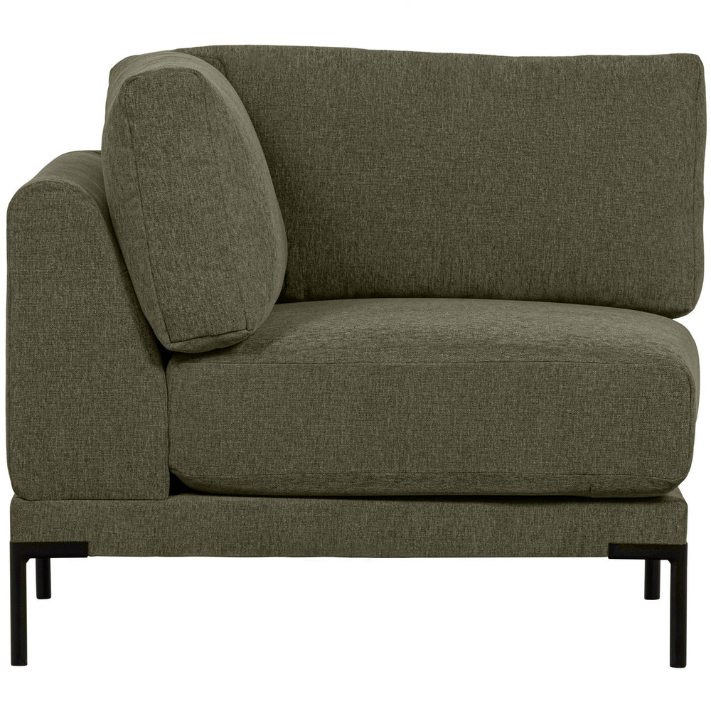 Corner element COUPLE, velvet, warm green