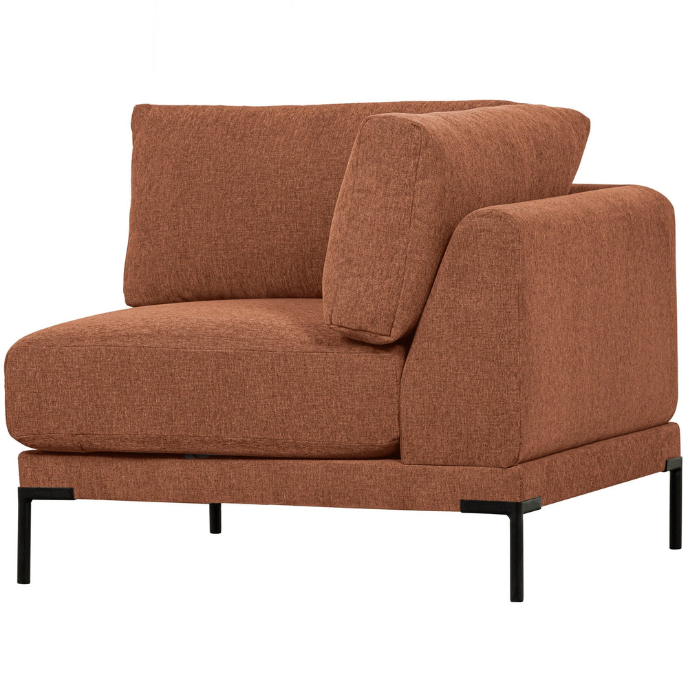 Corner element COUPLE, velour, rust melange