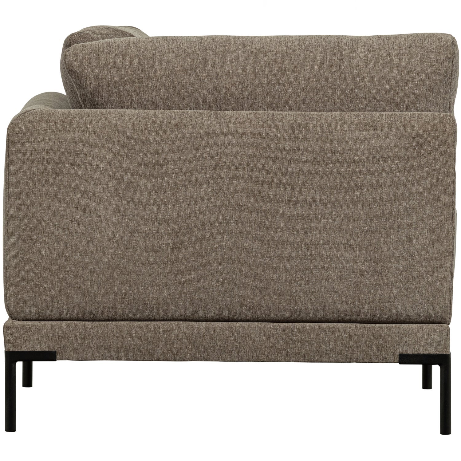 Corner element COUPLE, velvet, grey brown