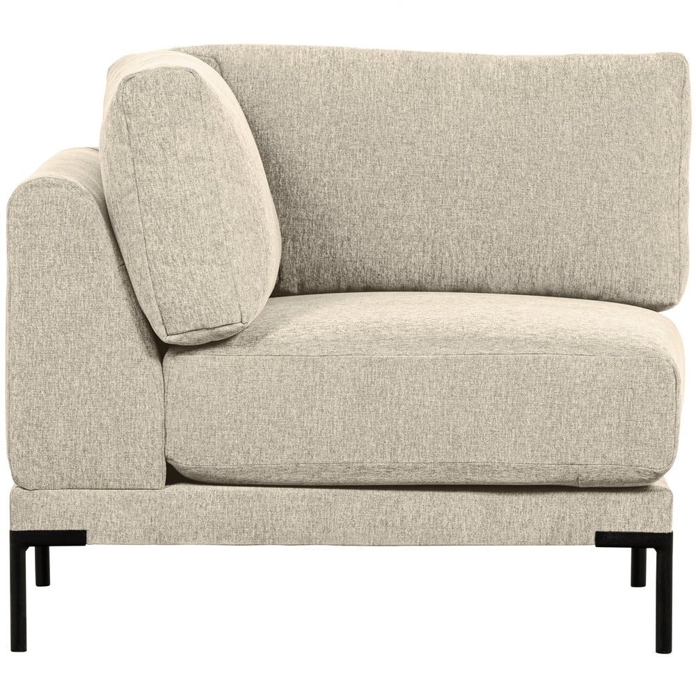 Corner element COUPLE, velvet, beige