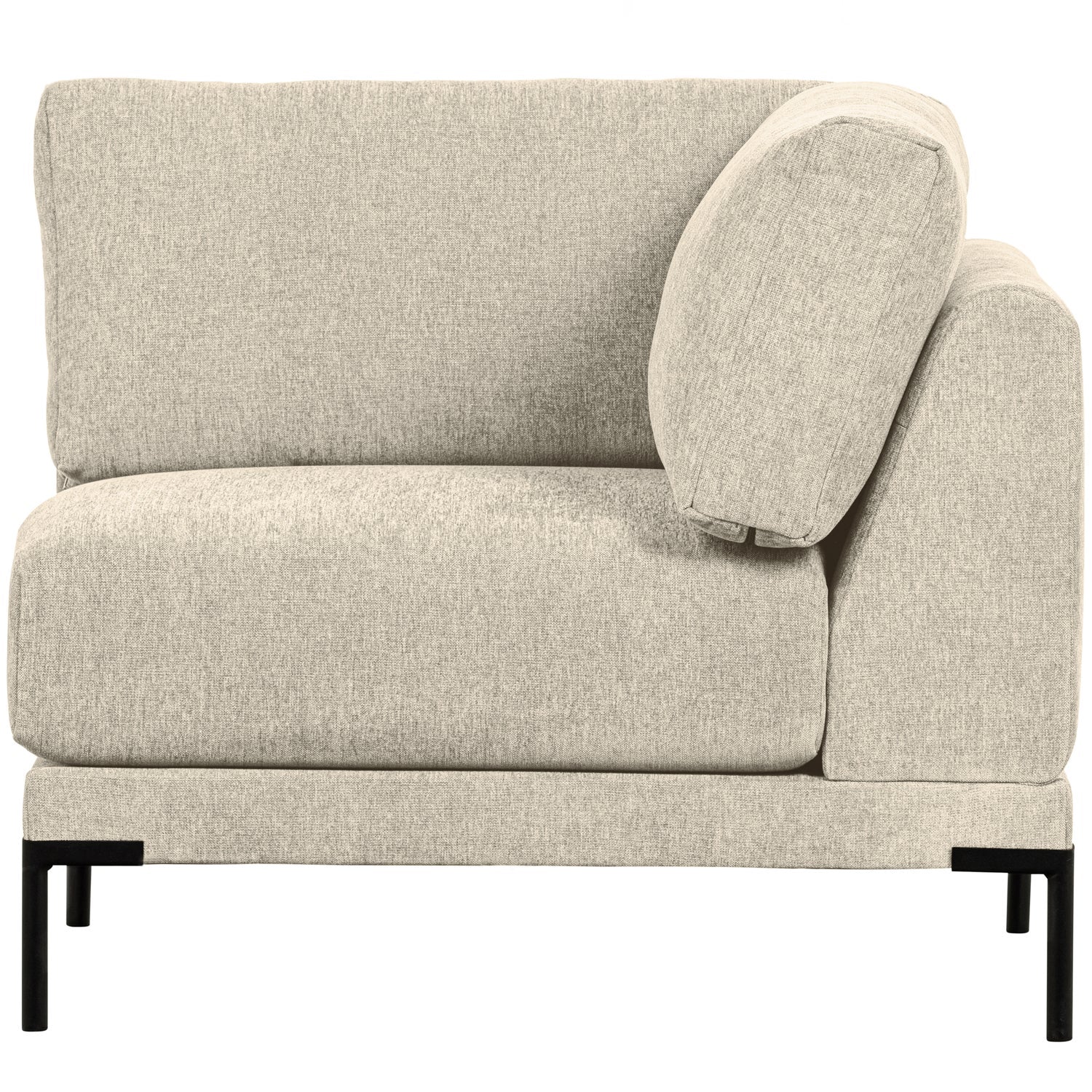 Corner element COUPLE, velvet, beige