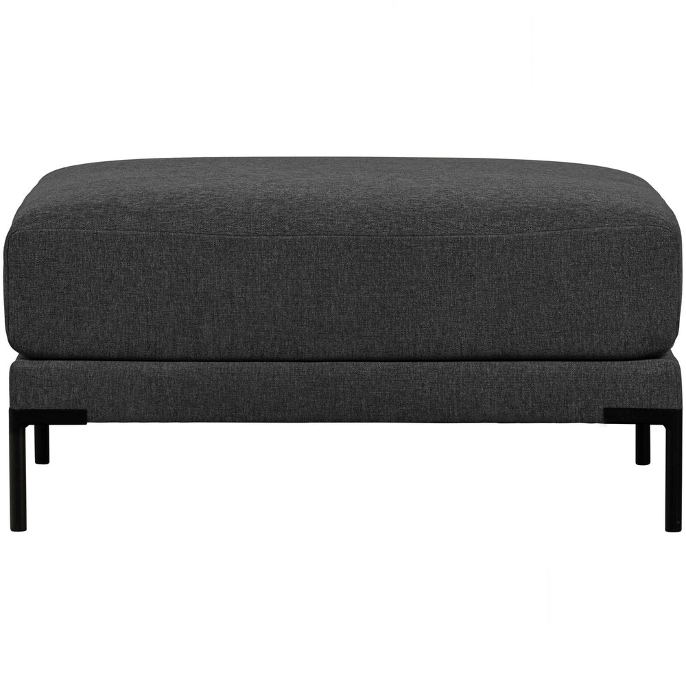 Pouf COUPLE, 100 cm, velour, dark grey