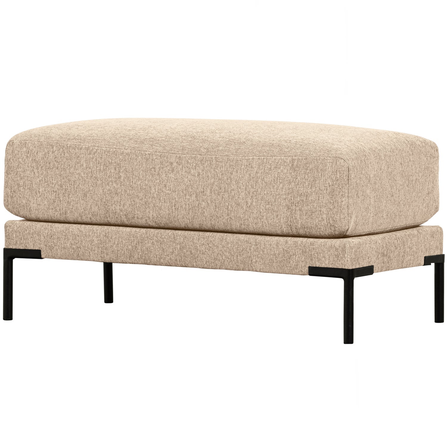 Pouf COUPLE, velour, natural melange