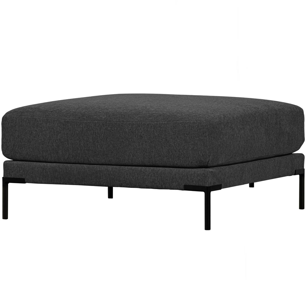 Pouf COUPLE, 100 cm, velour, dark grey