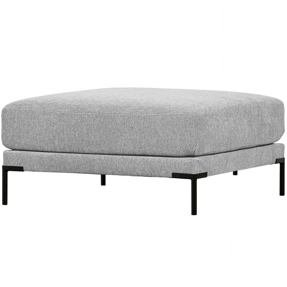 Pouf COUPLE, 100 cm, velour, light grey