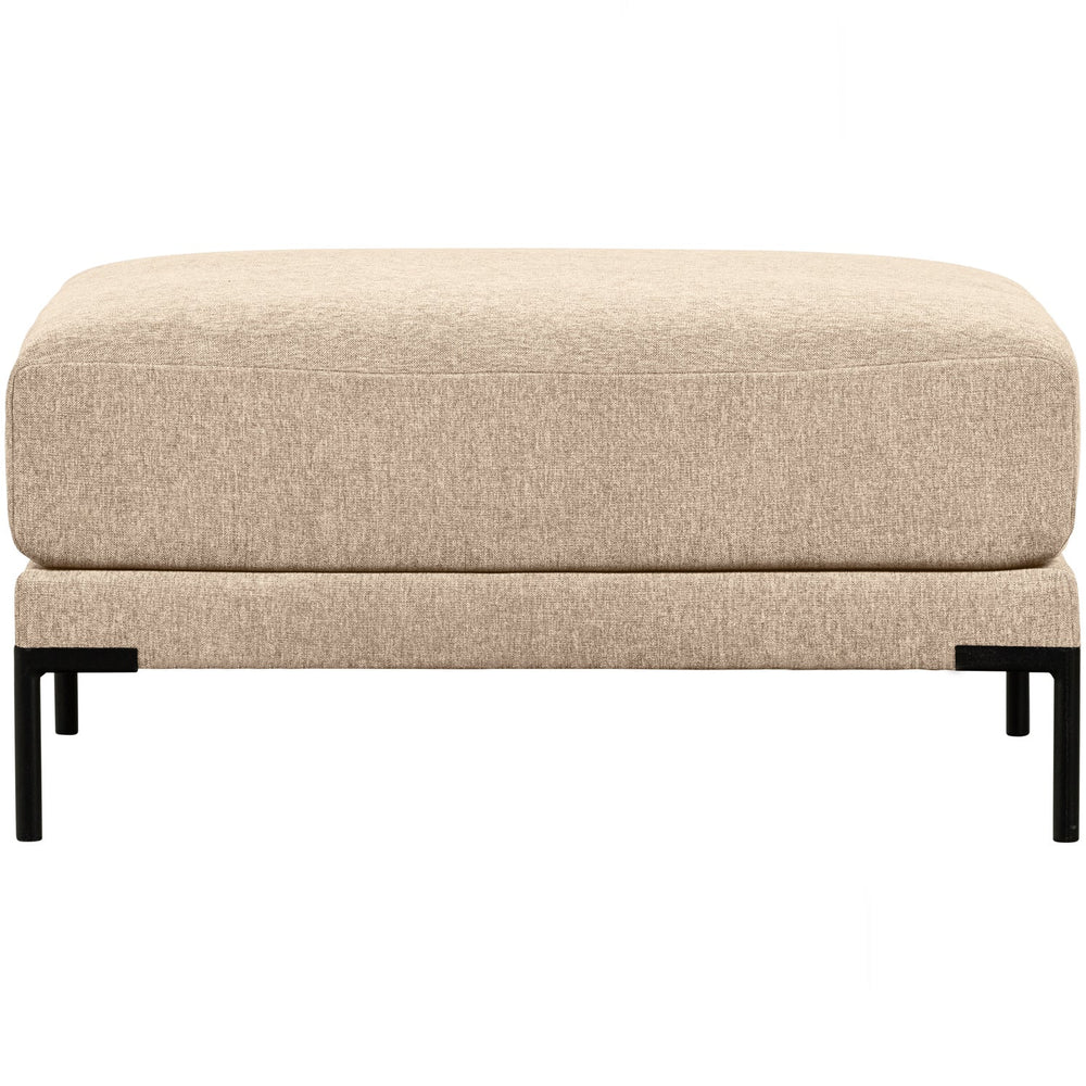 Pouf COUPLE, 100 cm, velour, natural melange