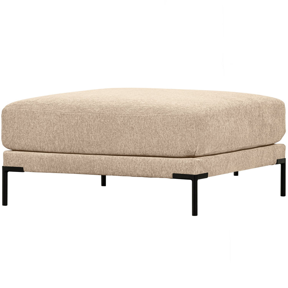 Pouf COUPLE, 100 cm, velour, natural melange