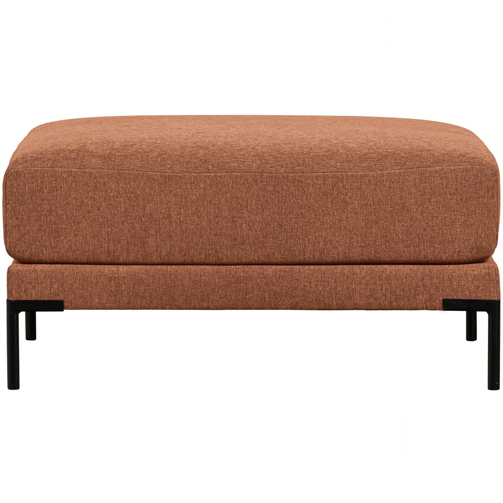 Pouf COUPLE, 100 cm, velour, rust melange