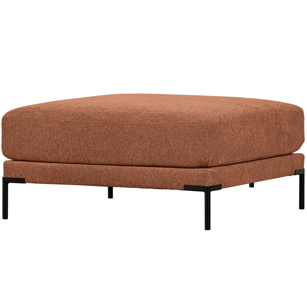 Pouf COUPLE, 100 cm, velour, rust melange