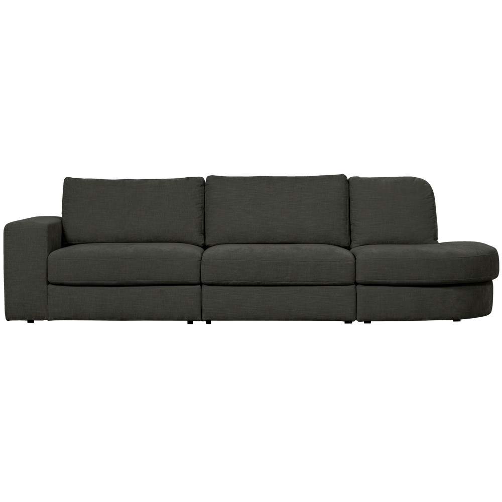 2 FAMILY, 5-vietų sofa, užapvalintas dešinysis kampas, antracito