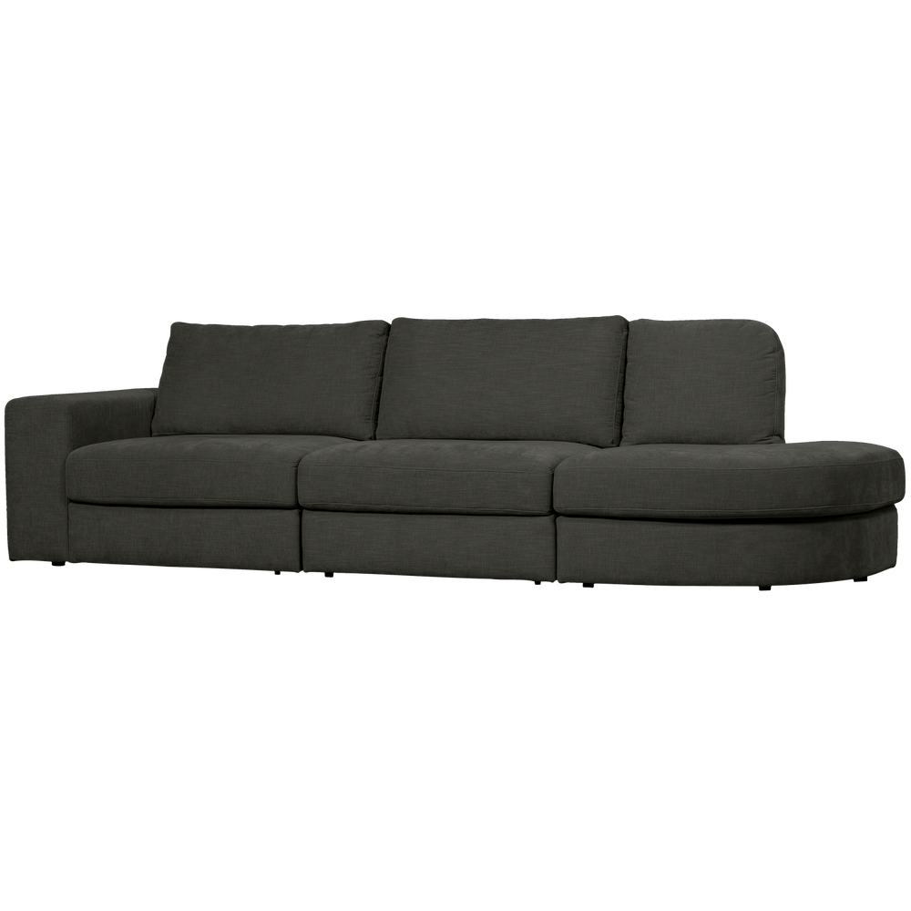 2 FAMILY, 5-vietų sofa, užapvalintas dešinysis kampas, antracito
