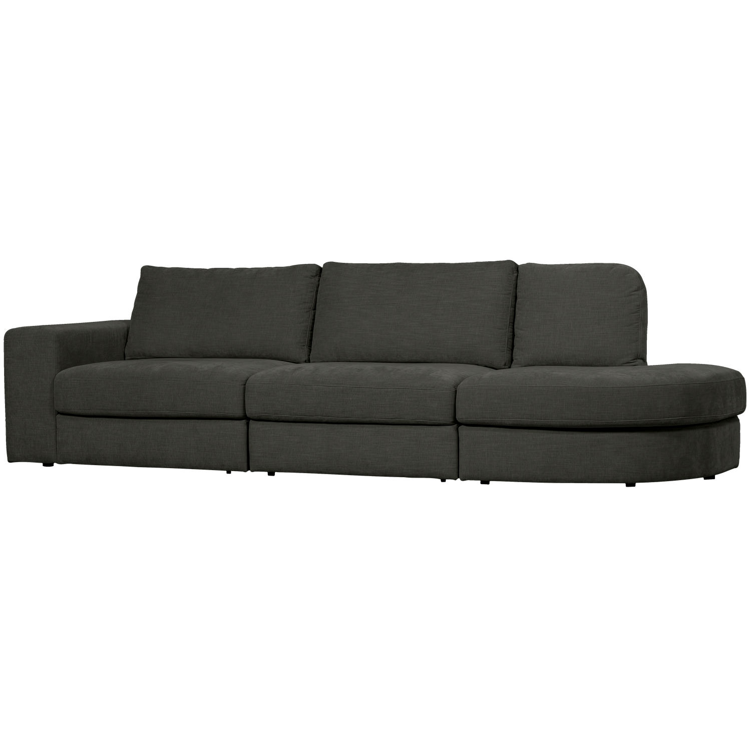 2 FAMILY, 5-vietų sofa, užapvalintas dešinysis kampas, antracito