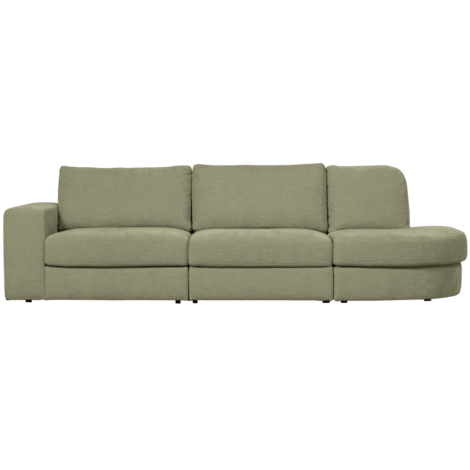 2 FAMILY, 5-vietų sofa, užapvalintas dešinysis kampas, žalia