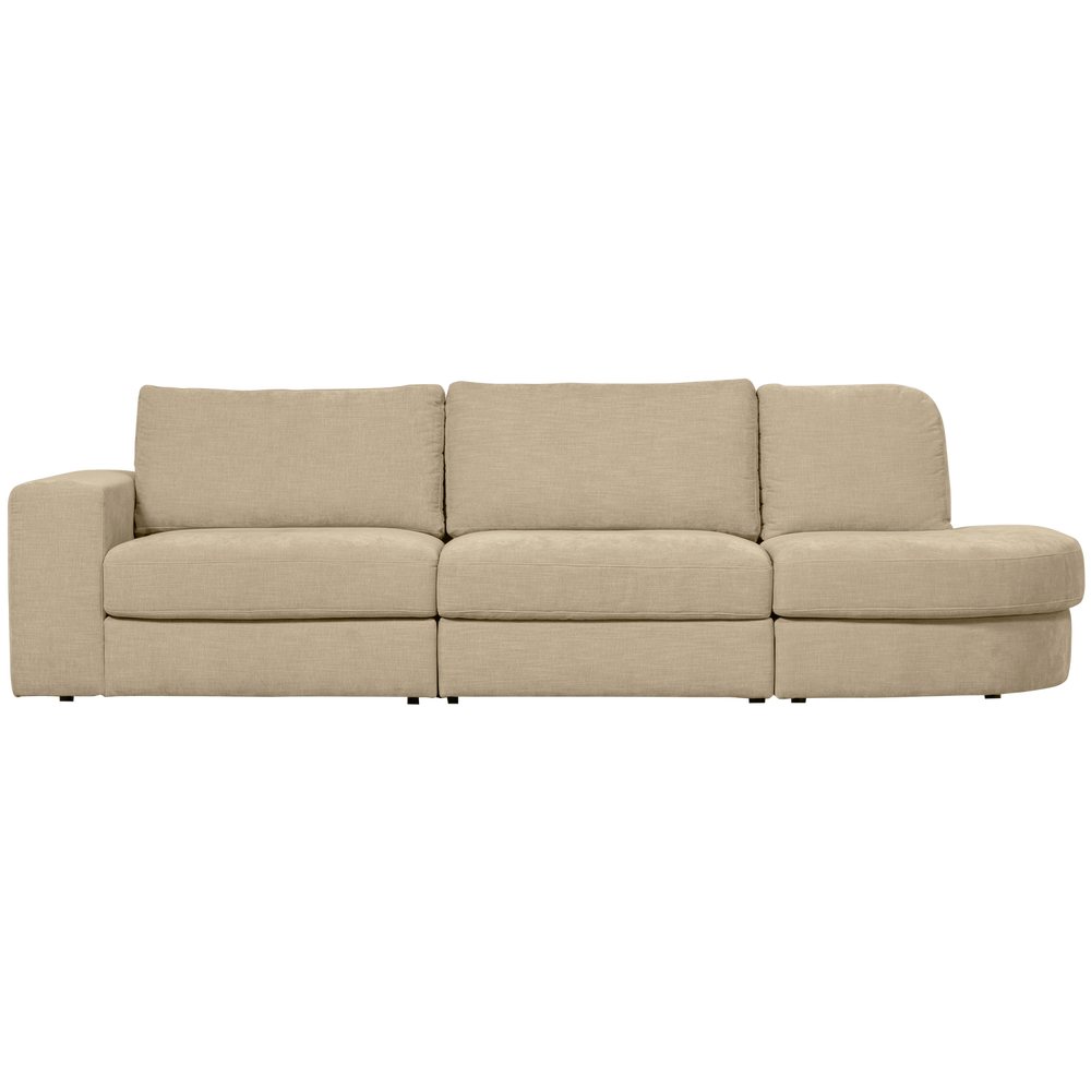 2 FAMILY, 5-vietų sofa, užapvalintas dešinysis kampas, smėlio