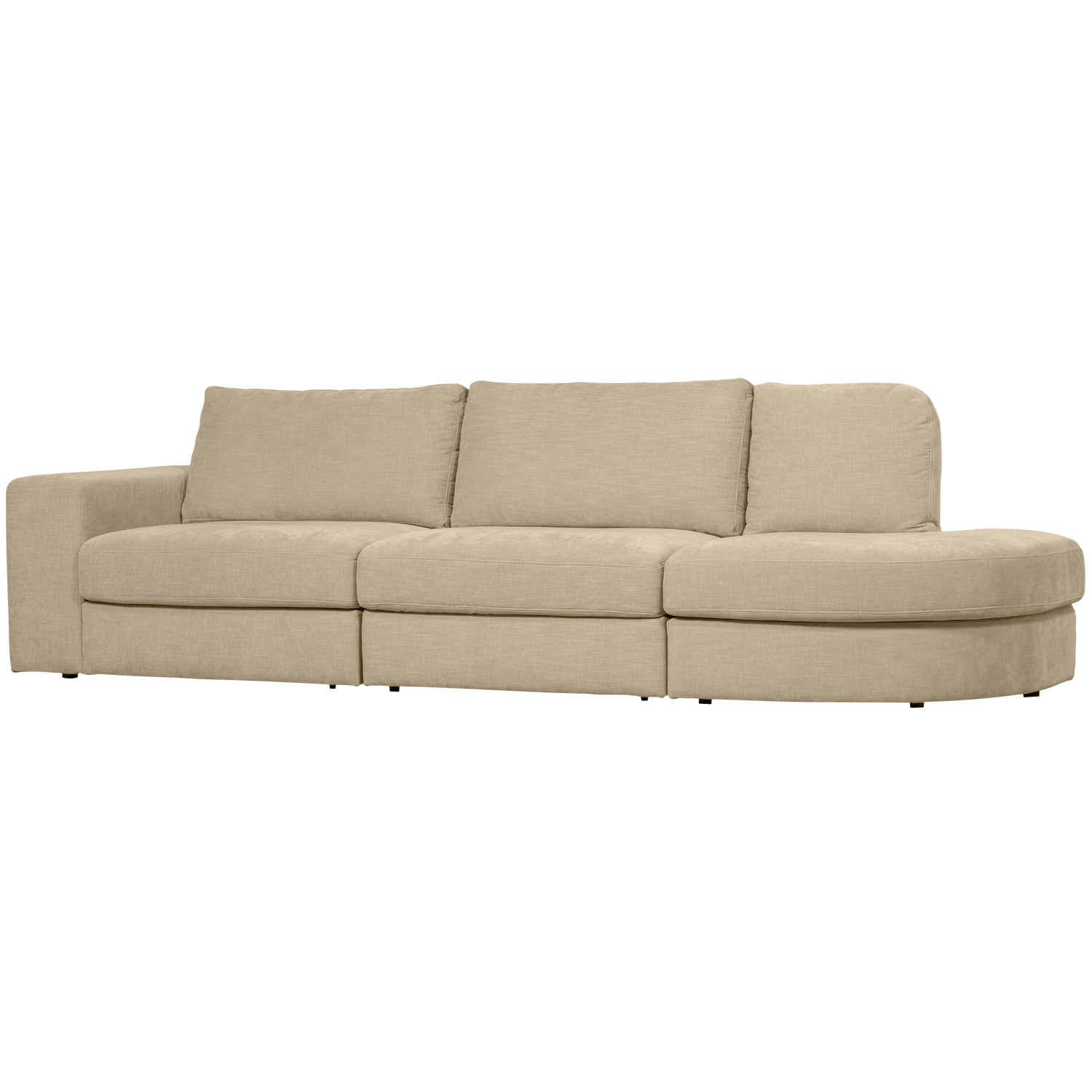 FAMILY 2,5-SEATER SOFA ROUNDED RIGHT SAND
