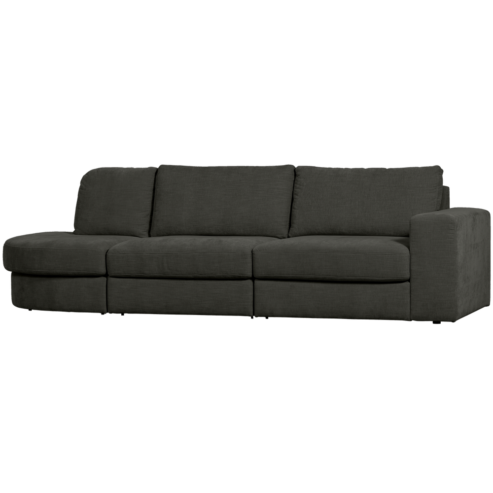 2 FAMILY, 5 vietų sofa, užapvalinta kairė, antracito spalva