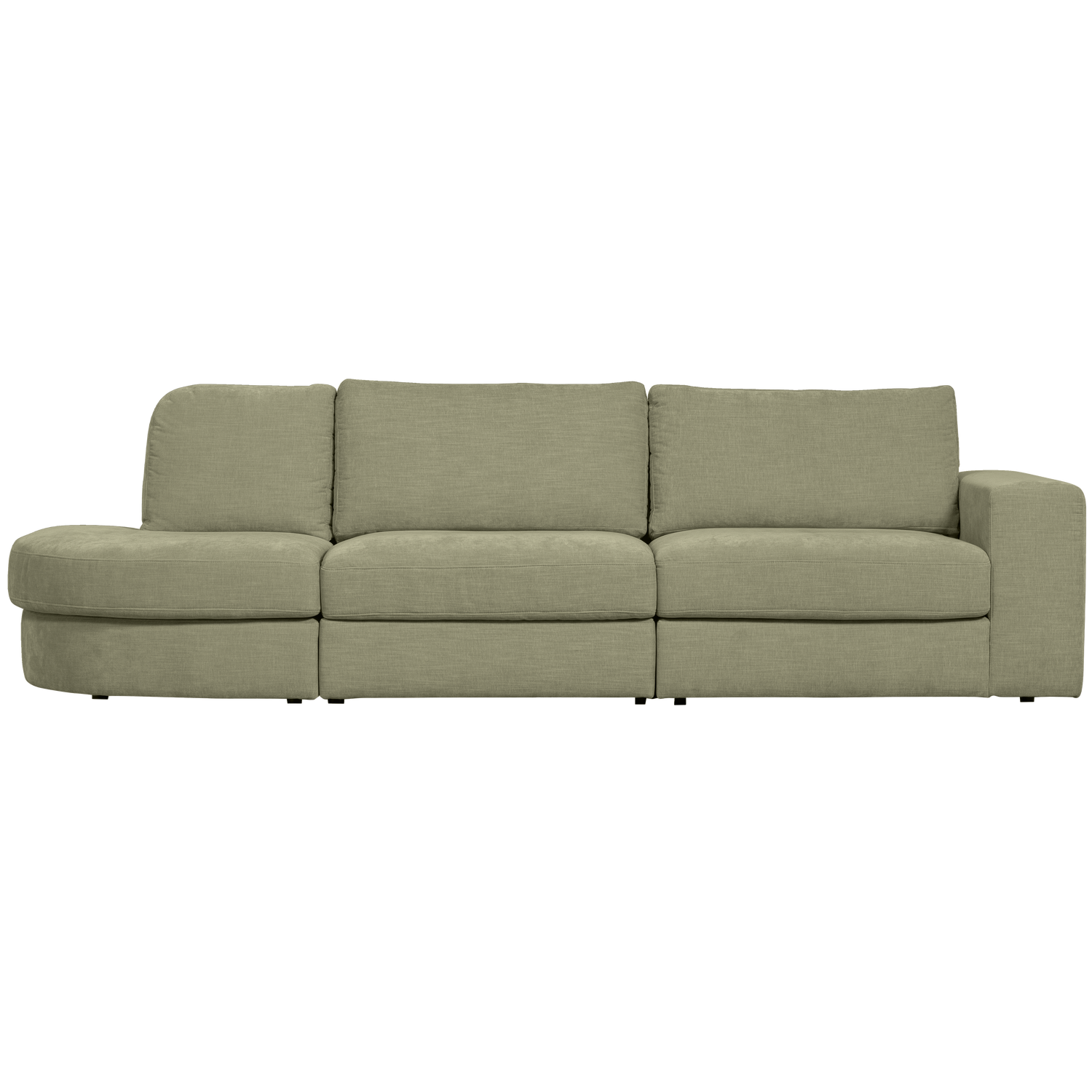 2 FAMILY, 5 vietų sofa, užapvalinta kairė, žalia