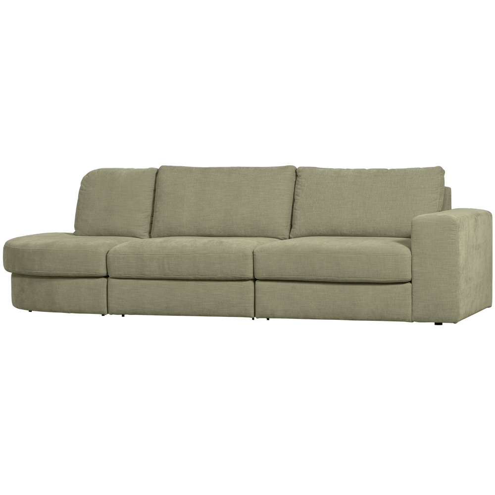 2 FAMILY, 5 vietų sofa, užapvalinta kairė, žalia