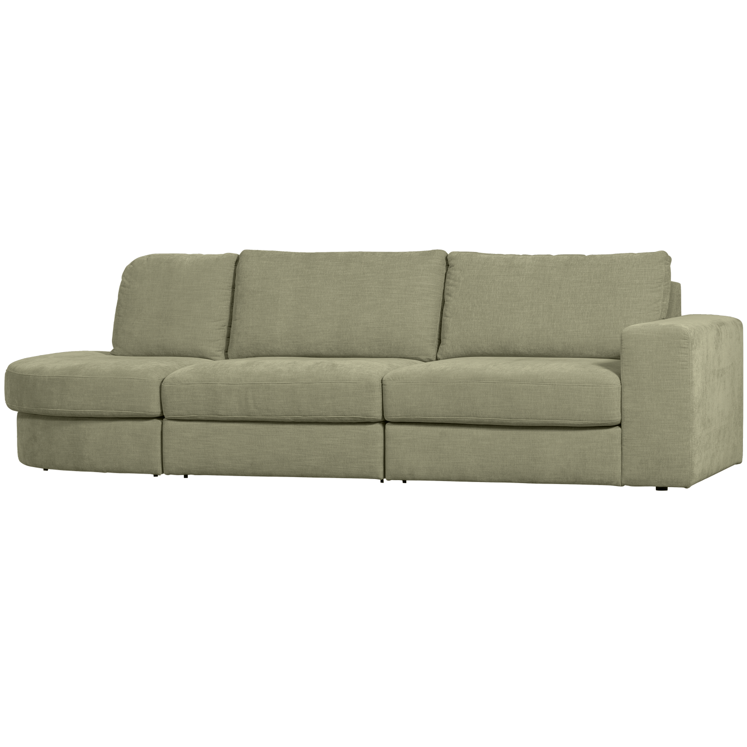 2 FAMILY, 5 vietų sofa, užapvalinta kairė, žalia
