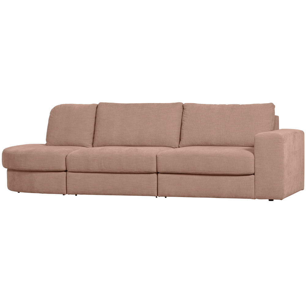 2 FAMILY, 5 vietų sofa, užapvalinta kairė, rožinė