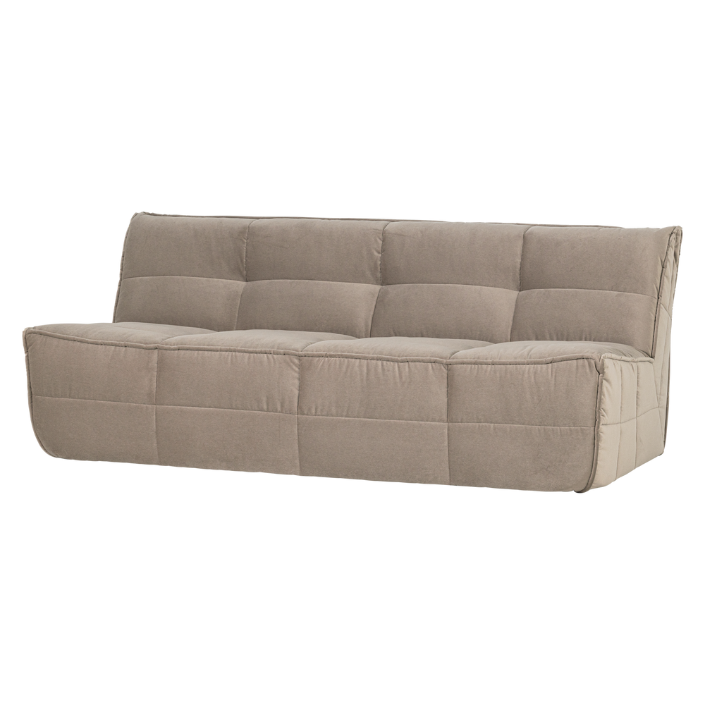 Sofa CLUSTER 3-vietė veliūras šiltas taupe