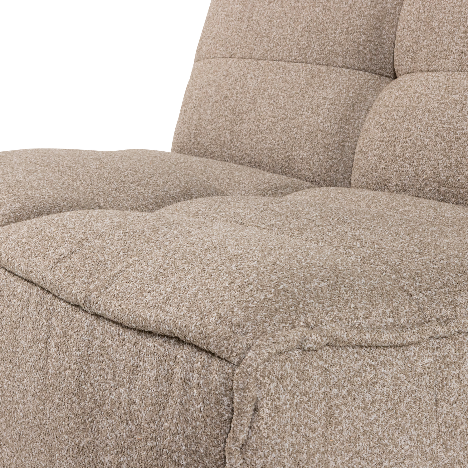 Sofos elementas CLUSTER 1-vietis bouclé khaki ruda