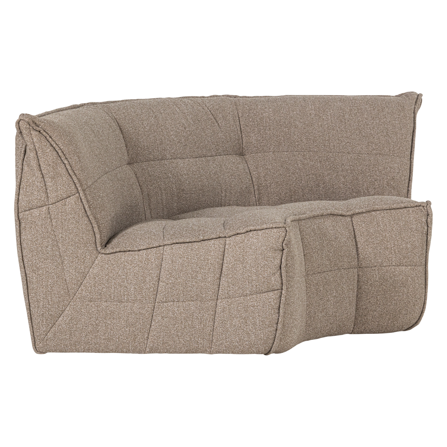 Kampinis elementas CLUSTER, bouclé khaki ruda