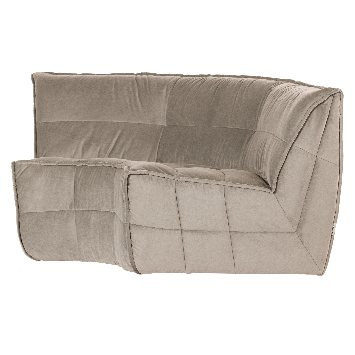 Stūra elements CLUSTER, samts silts taupe