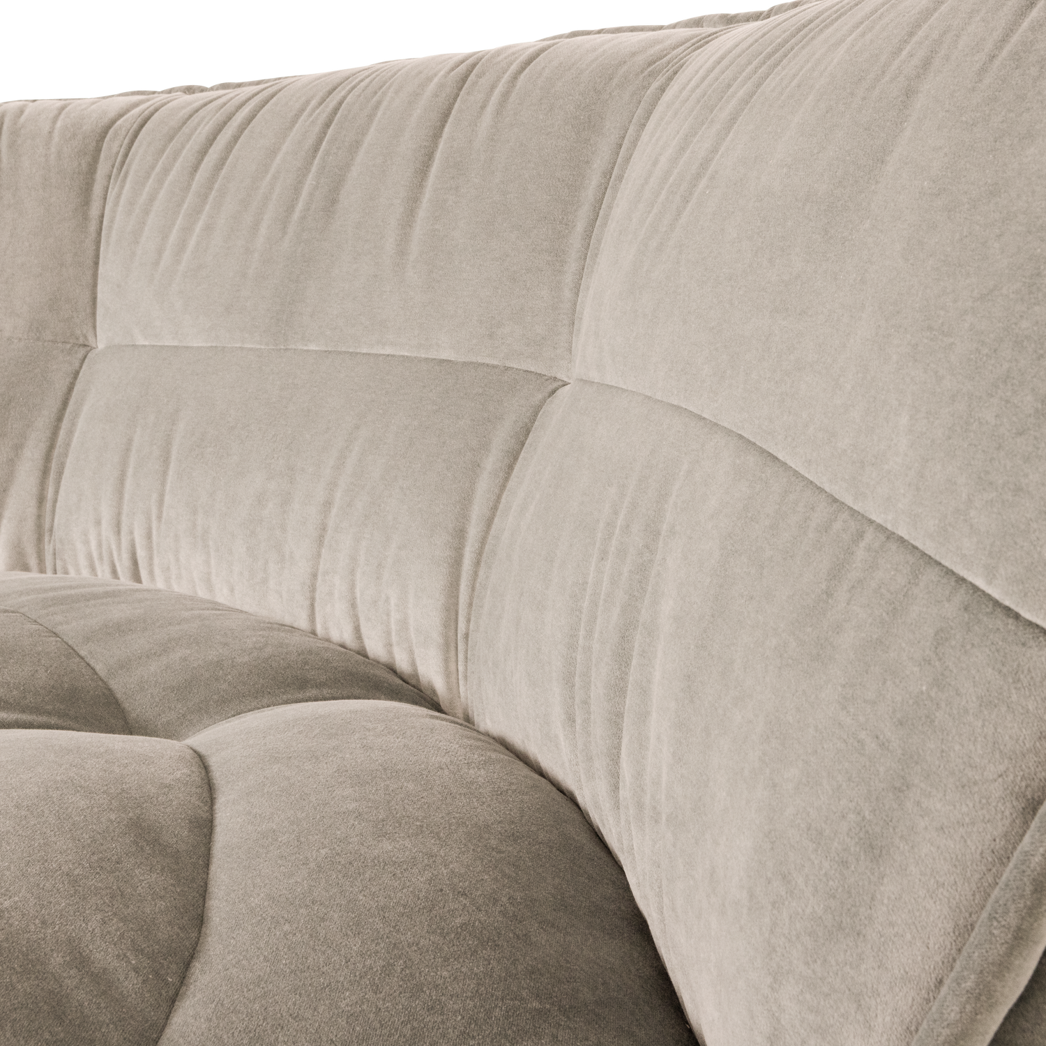 Stūra elements CLUSTER, samts silts taupe